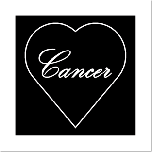 Cancer Zodiac Heart Posters and Art